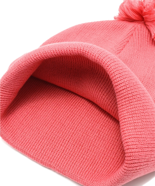 BEAMS BOY（ビームスボーイ）の「◎INFIELDER DESIGN / アクリルコットン ポンポン ワッチキャップ（ニットキャップ/ビーニー・レディース・ナチュラル/レッド系その他/ミント・ONE SIZE）」の6枚目の写真