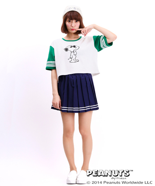 WEGO(ウィゴー)の「WEGO/SNOOPY5分袖スウェット(Tシャツ/カットソー・レディース・グリーン/ネイビー/レッド・FREE)」の6枚目の写真