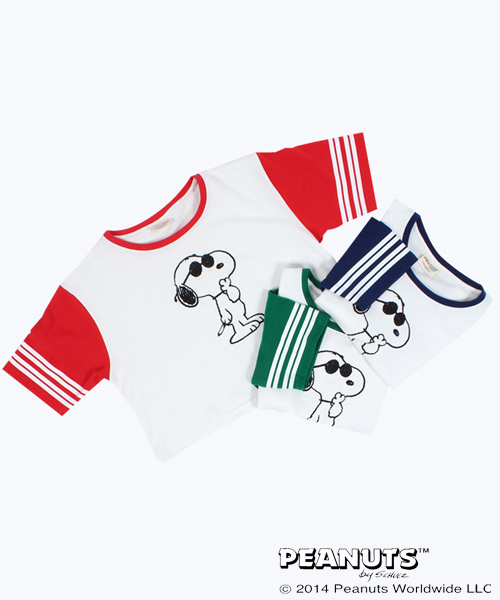 WEGO(ウィゴー)の「WEGO/SNOOPY5分袖スウェット(Tシャツ/カットソー・レディース・グリーン/ネイビー/レッド・FREE)」の8枚目の写真