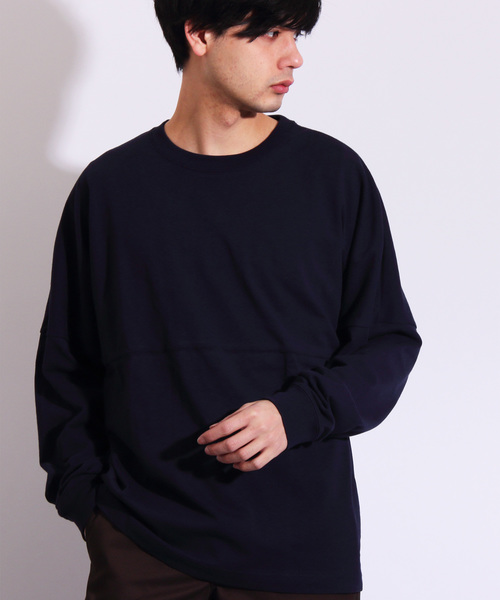 8(eight)(エイト)の「無地 ビッグTシャツ ロングTシャツ(Tシャツ/カットソー・メンズ・ホワイト/ブラック/ベージュ/ネイビー/レッド・MEDIUM/LARGE/X-LARGE)」の4枚目の写真