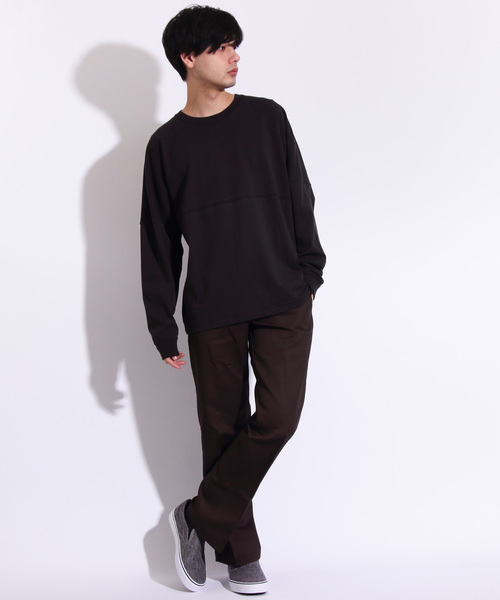 8(eight)(エイト)の「無地 ビッグTシャツ ロングTシャツ(Tシャツ/カットソー・メンズ・ホワイト/ブラック/ベージュ/ネイビー/レッド・MEDIUM/LARGE/X-LARGE)」の20枚目の写真
