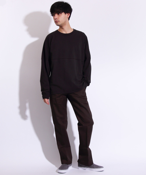 8(eight)(エイト)の「無地 ビッグTシャツ ロングTシャツ(Tシャツ/カットソー・メンズ・ホワイト/ブラック/ベージュ/ネイビー/レッド・MEDIUM/LARGE/X-LARGE)」の10枚目の写真