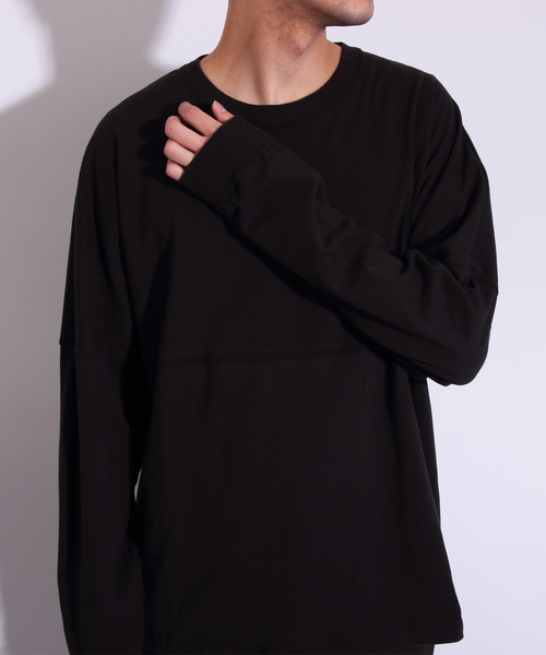 8(eight)(エイト)の「無地 ビッグTシャツ ロングTシャツ(Tシャツ/カットソー・メンズ・ホワイト/ブラック/ベージュ/ネイビー/レッド・MEDIUM/LARGE/X-LARGE)」の14枚目の写真