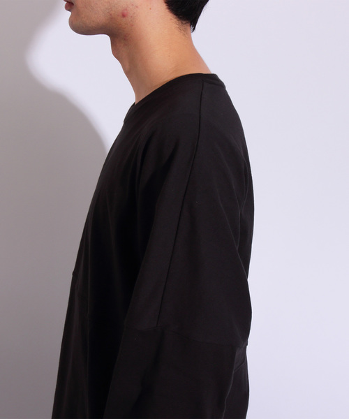 8(eight)(エイト)の「無地 ビッグTシャツ ロングTシャツ(Tシャツ/カットソー・メンズ・ホワイト/ブラック/ベージュ/ネイビー/レッド・MEDIUM/LARGE/X-LARGE)」の12枚目の写真