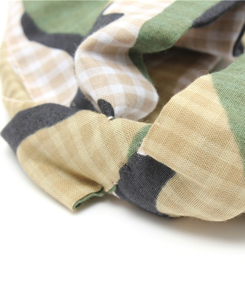 Khaju（カージュ）の「Khaju:カモ×ギンガムヘアバンド（カチューシャ・レディース・カーキ/ライトブルー・ONE SIZE）」の6枚目の写真