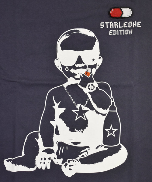 StarLean（スターリアン）の「【StaR★Leone】×【BRICK TOWN】コラボ BABY Tee 「capsule」（Tシャツ/カットソー・メンズ・ブラック/ネイビー/ホワイト・3/4/1/2）」の7枚目の写真