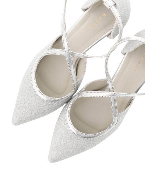 RANDA（ランダ）の「パールヒールセパレートパンプス（パンプス・レディース・ブラック/シルバー/ゴールド・LL/M/L/S）」の4枚目の写真