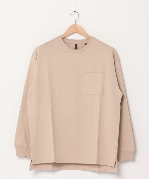 THISIS(ディスイズ)の「ポケット付きロングTシャツ(Tシャツ/カットソー・メンズ・ホワイト/ブラック/ベージュ/パープル/テラコッタ/サックスブルー/パープル系その他/ベージュ系その他/グリーン/チャコール・MEDIUM/LARGE/X-LARGE)」の7枚目の写真