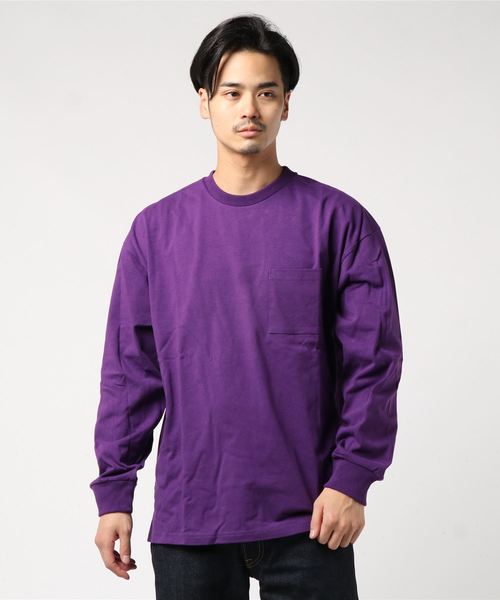 THISIS(ディスイズ)の「ポケット付きロングTシャツ(Tシャツ/カットソー・メンズ・ホワイト/ブラック/ベージュ/パープル/テラコッタ/サックスブルー/パープル系その他/ベージュ系その他/グリーン/チャコール・MEDIUM/LARGE/X-LARGE)」の13枚目の写真