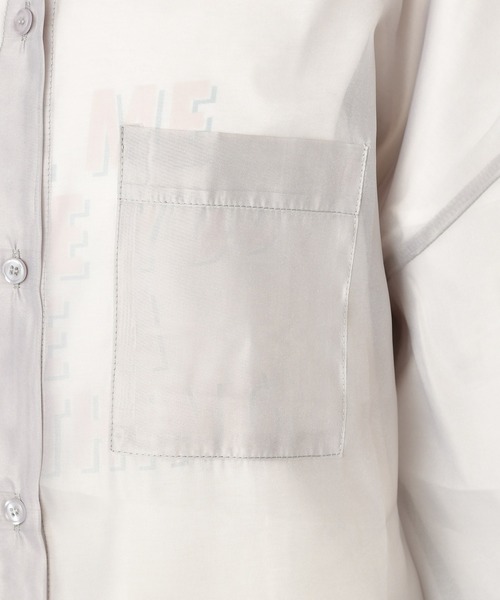 mystic（ミスティック）の「シアースタンドシャツ（シャツ/ブラウス・レディース・ブラック/グレー/オフホワイト・FREE）」の12枚目の写真