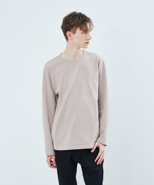 ABAHOUSE(アバハウス)の「【展開店舗限定】ストレッチタックフライス長袖Tシャツ(Tシャツ/カットソー・メンズ・ホワイト/ネイビー/グレー/ピンク/グレイッシュベージュ・46/48/50)」の4枚目の写真