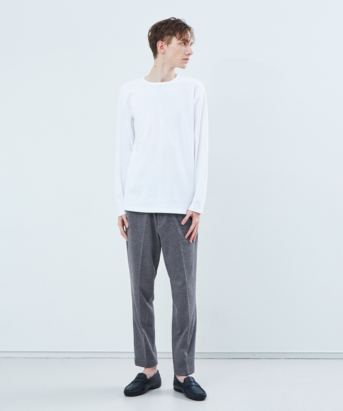 ABAHOUSE(アバハウス)の「【展開店舗限定】ストレッチタックフライス長袖Tシャツ(Tシャツ/カットソー・メンズ・ホワイト/ネイビー/グレー/ピンク/グレイッシュベージュ・46/48/50)」の13枚目の写真
