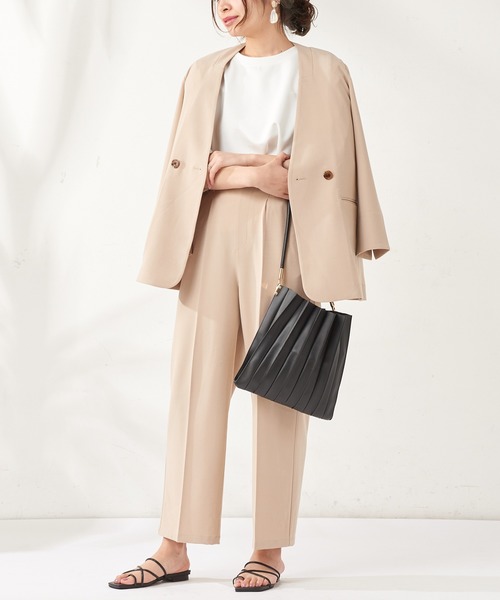 natural couture（ナチュラルクチュール）の「編み込みベルト付きパンツ（その他パンツ・レディース・ベージュ/ミント/ラベンダー・FREE）」の4枚目の写真