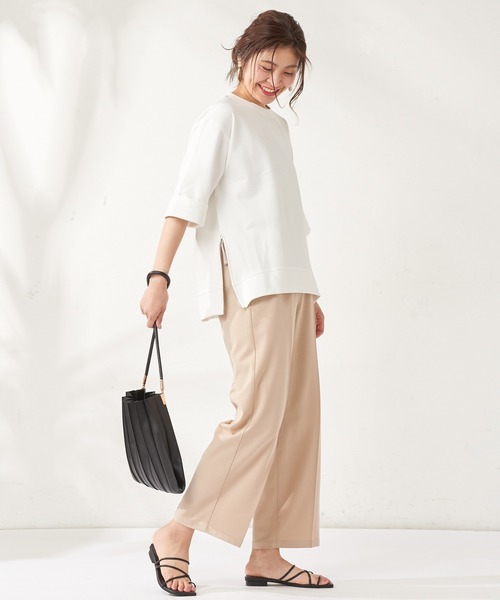 natural couture（ナチュラルクチュール）の「編み込みベルト付きパンツ（その他パンツ・レディース・ベージュ/ミント/ラベンダー・FREE）」の6枚目の写真