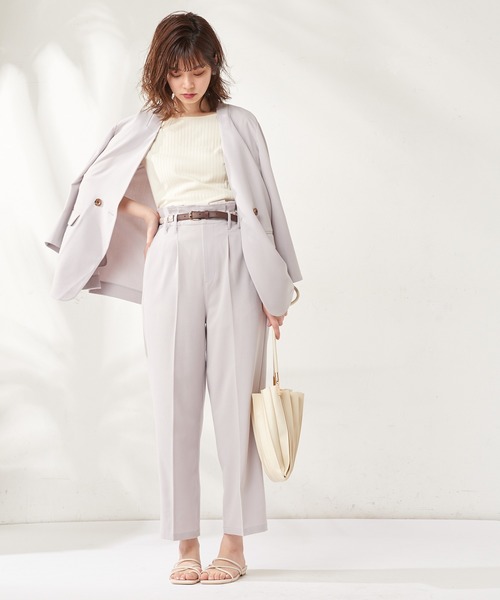 natural couture（ナチュラルクチュール）の「編み込みベルト付きパンツ（その他パンツ・レディース・ベージュ/ミント/ラベンダー・FREE）」の13枚目の写真