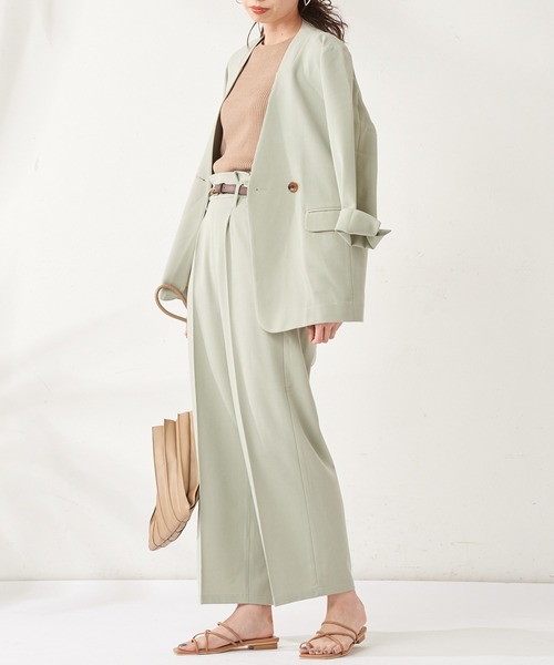 natural couture（ナチュラルクチュール）の「編み込みベルト付きパンツ（その他パンツ・レディース・ベージュ/ミント/ラベンダー・FREE）」の8枚目の写真