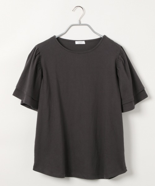 LOWRYS FARM(ローリーズファーム)の「ボリュームフリルSS 886361(Tシャツ/カットソー・レディース・チャコールグレー/アイボリー/ドット・FREE)」の11枚目の写真
