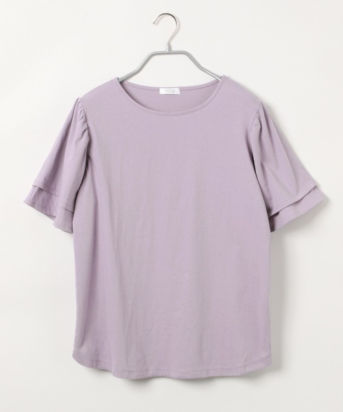 LOWRYS FARM(ローリーズファーム)の「ボリュームフリルSS 886361(Tシャツ/カットソー・レディース・チャコールグレー/アイボリー/ドット・FREE)」の10枚目の写真