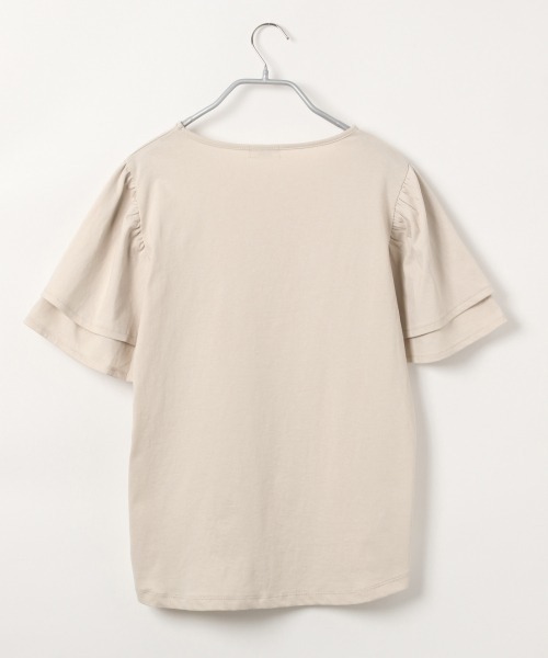 LOWRYS FARM(ローリーズファーム)の「ボリュームフリルSS 886361(Tシャツ/カットソー・レディース・チャコールグレー/アイボリー/ドット・FREE)」の8枚目の写真