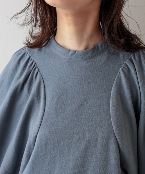 natural couture（ナチュラルクチュール）の「スタンドカラー袖コンシャスブラウス（シャツ/ブラウス・レディース・オフホワイト/ブラック/モカ/ベージュ/ブルー・FREE）」の17枚目の写真