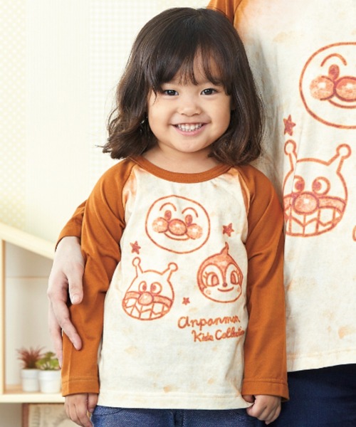 ANPANMAN KIDS COLLECTION(アンパンマンキッズコレクション)の「【アンパンマン】食パンラグラン長袖Tシャツ(Tシャツ/カットソー)」|オフホワイト