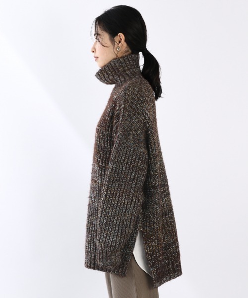 LOWRYS FARM(ローリーズファーム)の「ミックスタートルプルオーバーLS 920239(ニット/セーター・レディース・ダークブラウン/オレンジ・FREE)」の9枚目の写真