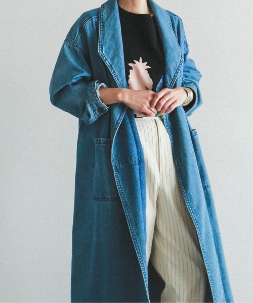 FIL DE FER（フィルデフェール）の「10ozムラ糸デニム カーデコート