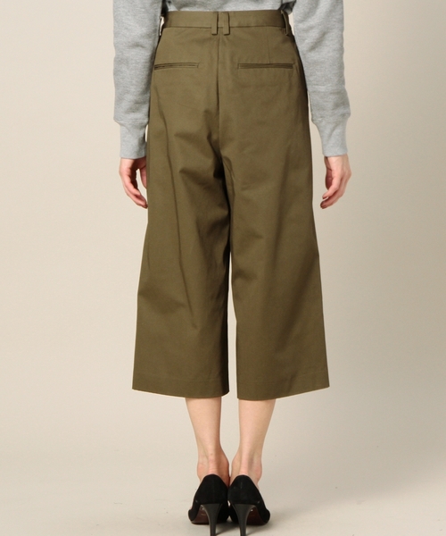 BEAUTY&YOUTH UNITED ARROWS（ビューティーアンドユースユナイテッドアローズ）の「BYBC コットンワイド8分丈パンツ　◆（その他パンツ・レディース・ブラック/オレンジ系その他/オリーブ・MEDIUM/SMALL）」の4枚目の写真