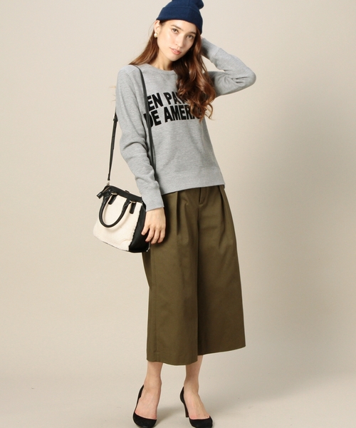 BEAUTY&YOUTH UNITED ARROWS（ビューティーアンドユースユナイテッドアローズ）の「BYBC コットンワイド8分丈パンツ　◆（その他パンツ・レディース・ブラック/オレンジ系その他/オリーブ・MEDIUM/SMALL）」の12枚目の写真