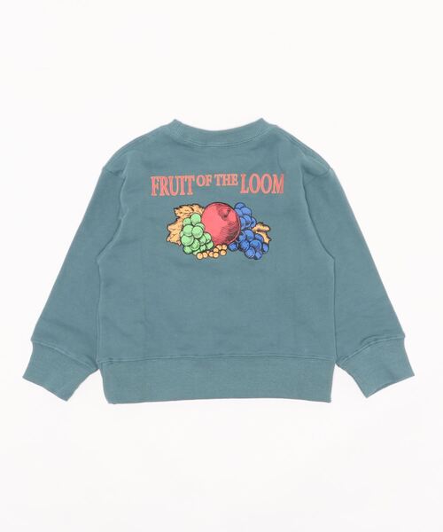 FRUIT OF THE LOOM（フルーツオブザルーム）の「【FRUIT OF THE LOOM】ロゴプリントトレーナー（スウェット・キッズ・ブルー/ライトベージュ・105/120/130/140/155）」の3枚目の写真