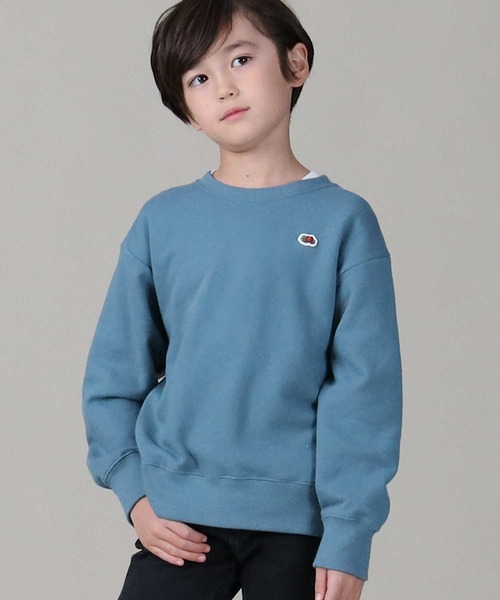 FRUIT OF THE LOOM（フルーツオブザルーム）の「【FRUIT OF THE LOOM】ロゴプリントトレーナー（スウェット・キッズ・ブルー/ライトベージュ・105/120/130/140/155）」の8枚目の写真