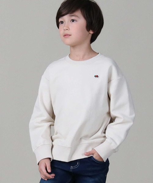 FRUIT OF THE LOOM（フルーツオブザルーム）の「【FRUIT OF THE LOOM】ロゴプリントトレーナー（スウェット・キッズ・ブルー/ライトベージュ・105/120/130/140/155）」の5枚目の写真