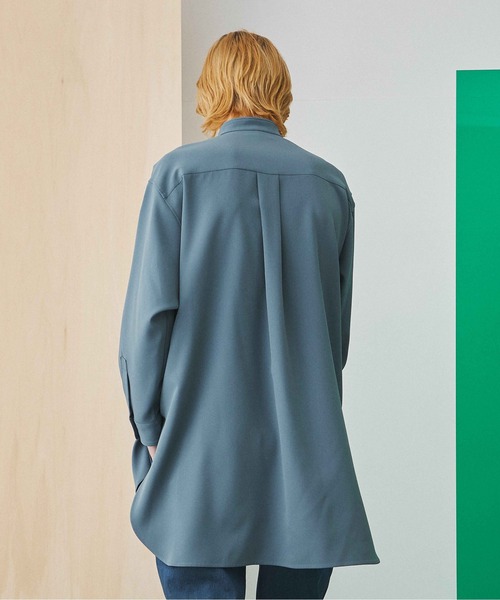 UNITED TOKYO（ユナイテッドトウキョウ）の「ダブルクロスロングシャツ（シャツ/ブラウス・メンズ・ブルー/ブラック/アイボリー・1/2/3）」の6枚目の写真