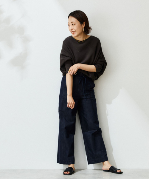 Liesse(リエス)の「アシンメトリープルオーバー(ニット/セーター・レディース・オフホワイト/ブルー系その他/スミクロ/グレー系その他/ピンク・FREE)」の3枚目の写真