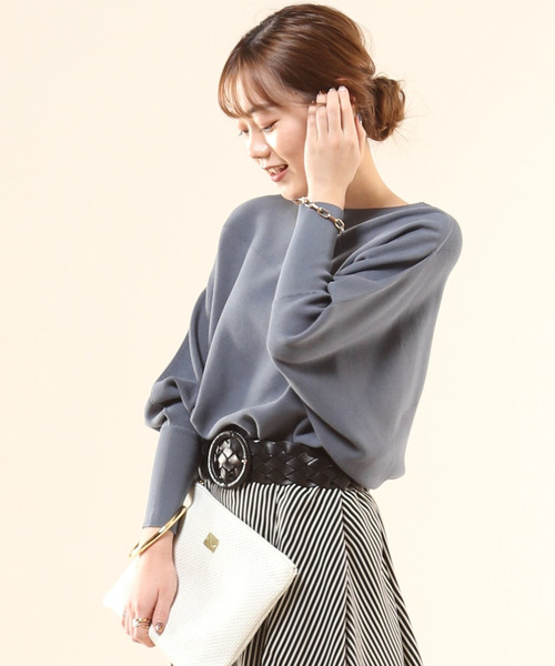 Liesse(リエス)の「アシンメトリープルオーバー(ニット/セーター・レディース・オフホワイト/ブルー系その他/スミクロ/グレー系その他/ピンク・FREE)」の12枚目の写真