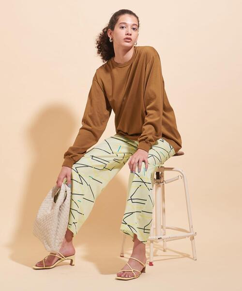 BEAUTY&YOUTH UNITED ARROWS（ビューティーアンドユースユナイテッドアローズ）の「BY∴ ネオンプリントイージーワイドパンツ（その他パンツ・レディース・ブラック/クリーム・M/S）」の18枚目の写真