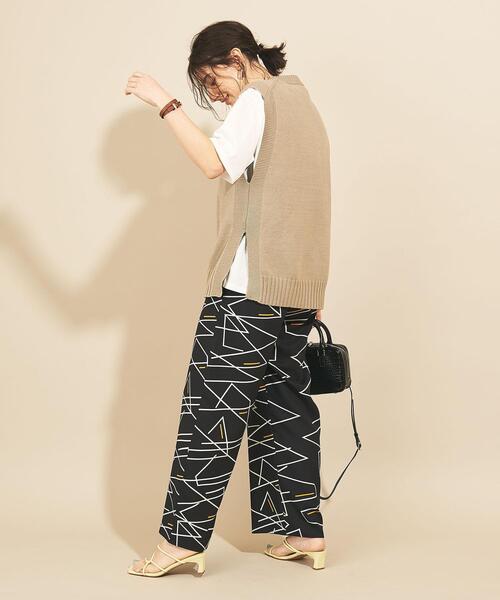 BEAUTY&YOUTH UNITED ARROWS（ビューティーアンドユースユナイテッドアローズ）の「BY∴ ネオンプリントイージーワイドパンツ（その他パンツ・レディース・ブラック/クリーム・M/S）」の9枚目の写真