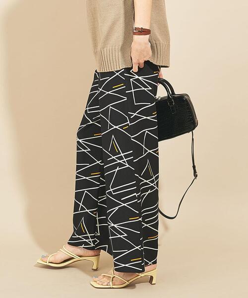 BEAUTY&YOUTH UNITED ARROWS（ビューティーアンドユースユナイテッドアローズ）の「BY∴ ネオンプリントイージーワイドパンツ（その他パンツ・レディース・ブラック/クリーム・M/S）」の11枚目の写真