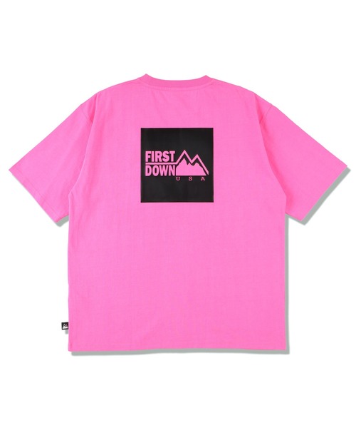 FIRST DOWN（ファーストダウン）の「S/S PRINT TEE（Tシャツ/カットソー・メンズ・ブラック/ホワイト×ブラック/ライトピンク/ホワイト×ピンク・M/L/XL）」の9枚目の写真