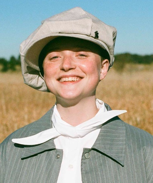 arth（アース）の「【arth】arth C/L Hard Cloth Tuck Cas/（キャスケット・メンズ・ベージュ/ブラック・58cm）」の2枚目の写真