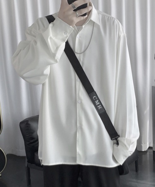 WESTBOY（ウエストボーイ）の「とろみリラックスロングスリーブシャツ V20S2350 【WB ORIGINALS】（シャツ/ブラウス・メンズ・ホワイト/ブラック/グレー・M/L/XL/S）」の8枚目の写真