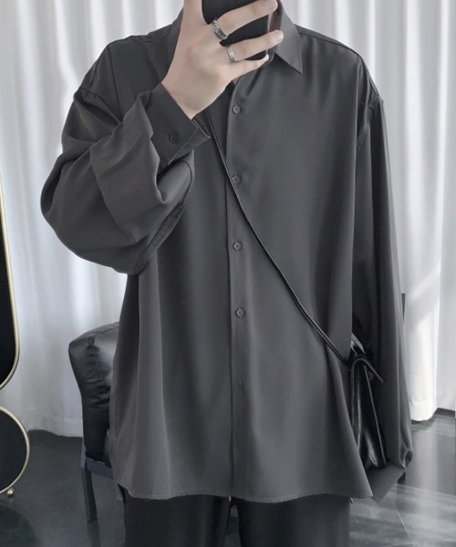 WESTBOY（ウエストボーイ）の「とろみリラックスロングスリーブシャツ V20S2350 【WB ORIGINALS】（シャツ/ブラウス・メンズ・ホワイト/ブラック/グレー・M/L/XL/S）」の12枚目の写真