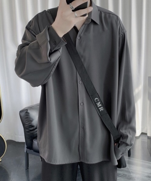 WESTBOY（ウエストボーイ）の「とろみリラックスロングスリーブシャツ V20S2350 【WB ORIGINALS】（シャツ/ブラウス・メンズ・ホワイト/ブラック/グレー・M/L/XL/S）」の13枚目の写真