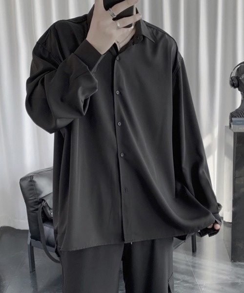 WESTBOY（ウエストボーイ）の「とろみリラックスロングスリーブシャツ V20S2350 【WB ORIGINALS】（シャツ/ブラウス・メンズ・ホワイト/ブラック/グレー・M/L/XL/S）」の16枚目の写真