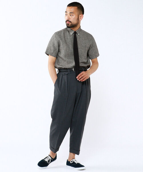 BEAMS PLUS(ビームスプラス)の「BEAMS PLUS / レザー メッシュベルト(ベルト・メンズ・ブラック/ブラウン・32inch/30inch/34inch/36inch)」の11枚目の写真