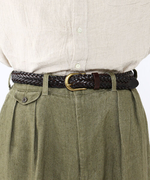 BEAMS PLUS(ビームスプラス)の「BEAMS PLUS / レザー メッシュベルト(ベルト・メンズ・ブラック/ブラウン・32inch/30inch/34inch/36inch)」の5枚目の写真