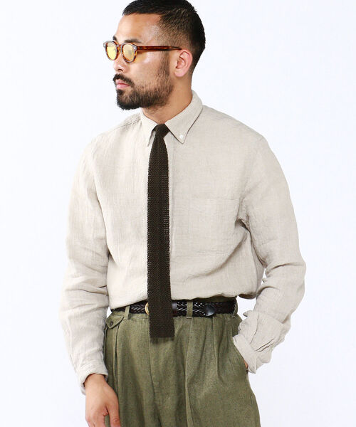 BEAMS PLUS(ビームスプラス)の「BEAMS PLUS / レザー メッシュベルト(ベルト・メンズ・ブラック/ブラウン・32inch/30inch/34inch/36inch)」の7枚目の写真