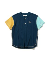 THE SHOP TK （ザ ショップ ティーケー ）の「◆【150・160?】ヘンリーネックプルオーバー/クレイジーパターン/無地ステッチ配色（Tシャツ/カットソー・キッズ）」