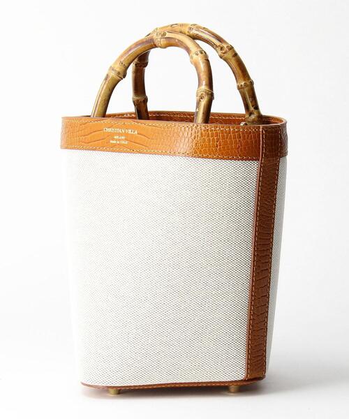 CHRISTIAN VILLA（クリスチャンヴィラ）の「[ 別注 ][ クリスチャン ヴィッラ ] CHRISTIAN VILLA FFC バンブー ハンドル ショルダー バッグ（ショルダーバッグ・レディース・モカ・FREE）」の10枚目の写真