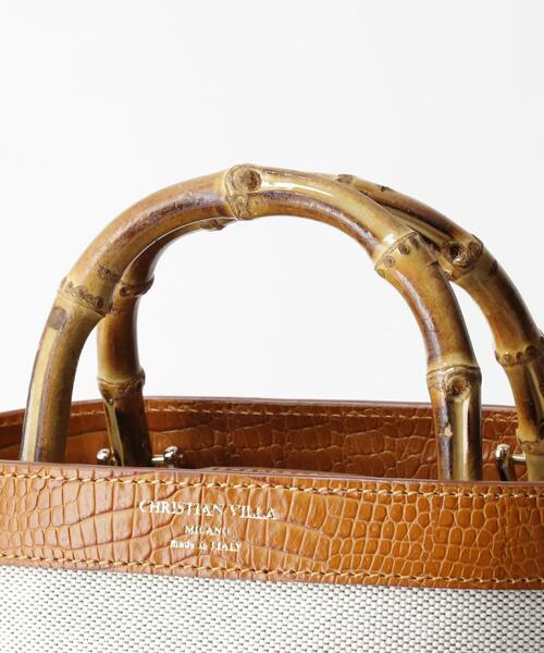 CHRISTIAN VILLA（クリスチャンヴィラ）の「[ 別注 ][ クリスチャン ヴィッラ ] CHRISTIAN VILLA FFC バンブー ハンドル ショルダー バッグ（ショルダーバッグ・レディース・モカ・FREE）」の7枚目の写真